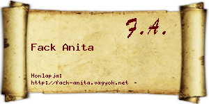 Fack Anita névjegykártya